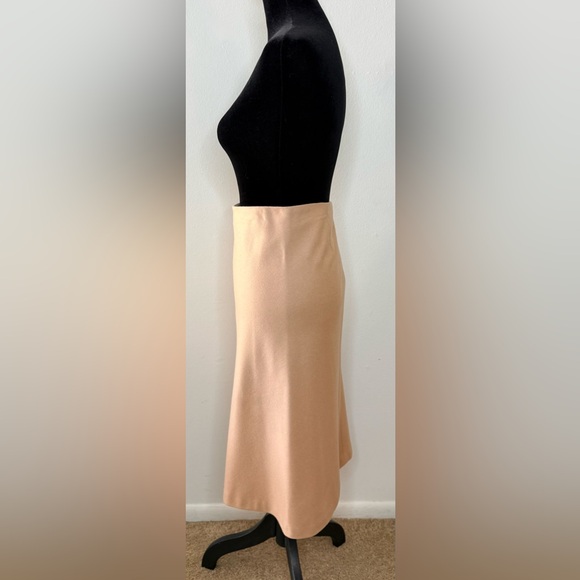 Vintage J Crew preppy classic camel A Line Midi wool angora blend skirt 6 EUC - Picture 4 of 7